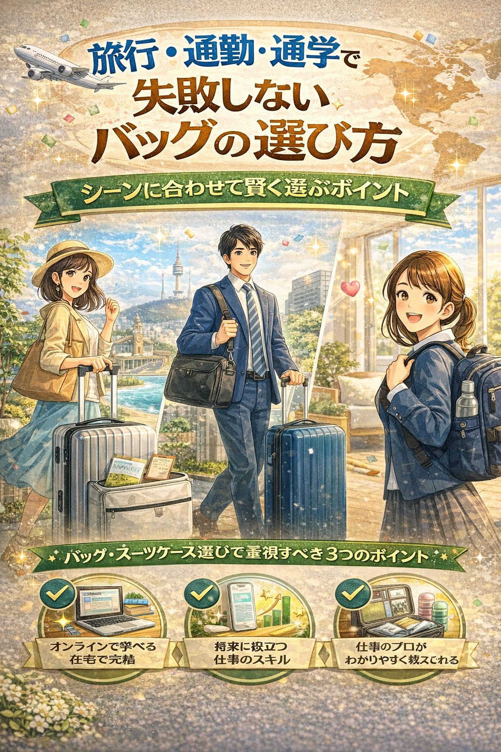 旅行・通勤・通学で失敗しないバッグの選び方