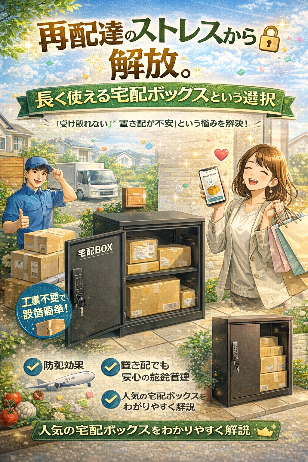 再配達のストレスから解放。長く使える宅配ボックスという選択